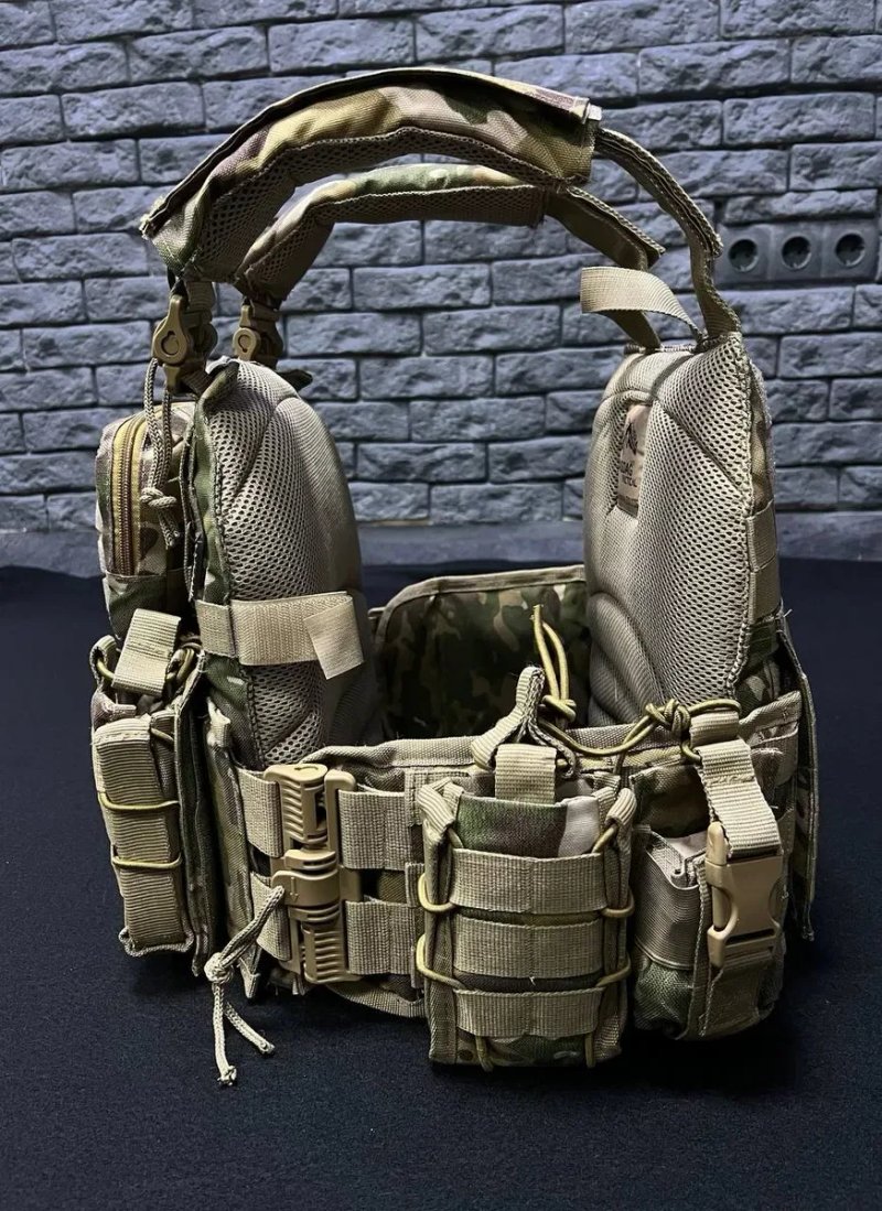 ASDAG/ 7.62 Комплект рпс 7 підсумків + плитоноска 7 підсумків / рпс мультикам піксель / плитоноска піксель мультикам / Тактична плитоноска рпс мульт — фото 7