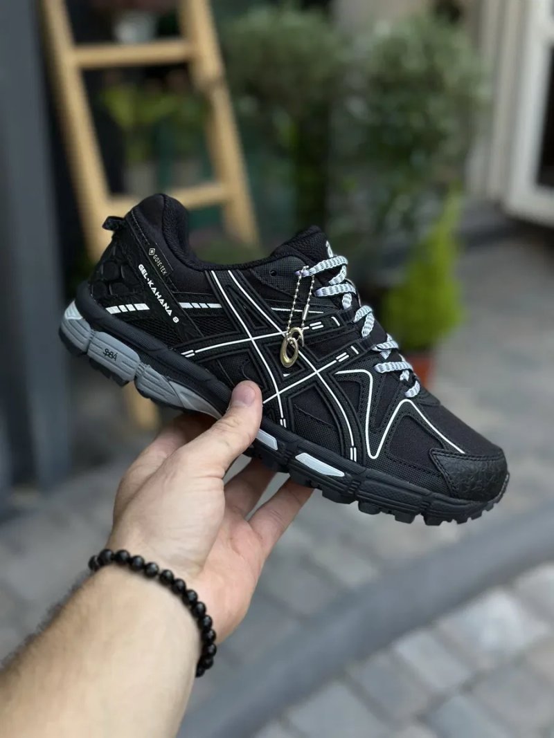 Asics Gel-Kahana 8 Black White Gore-Tex термо кросівки асікс водонепроникні з мембраною — фото 2