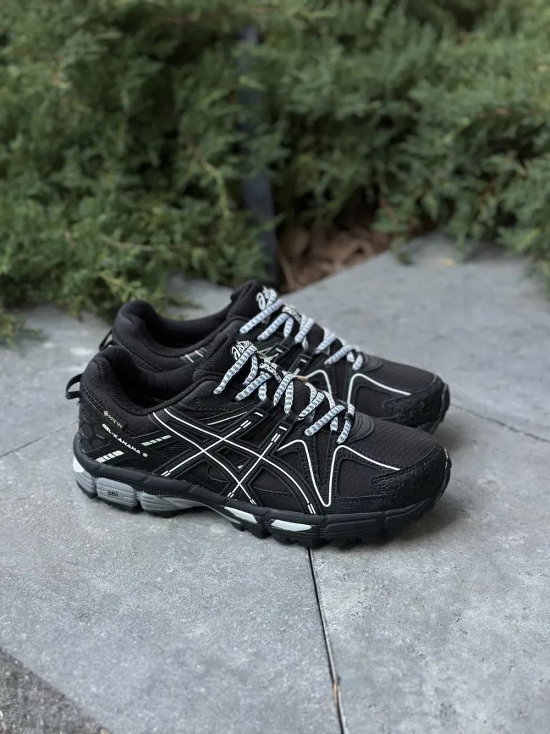 Asics Gel-Kahana 8 Black White Gore-Tex термо кросівки асікс водонепроникні з мембраною — фото 3