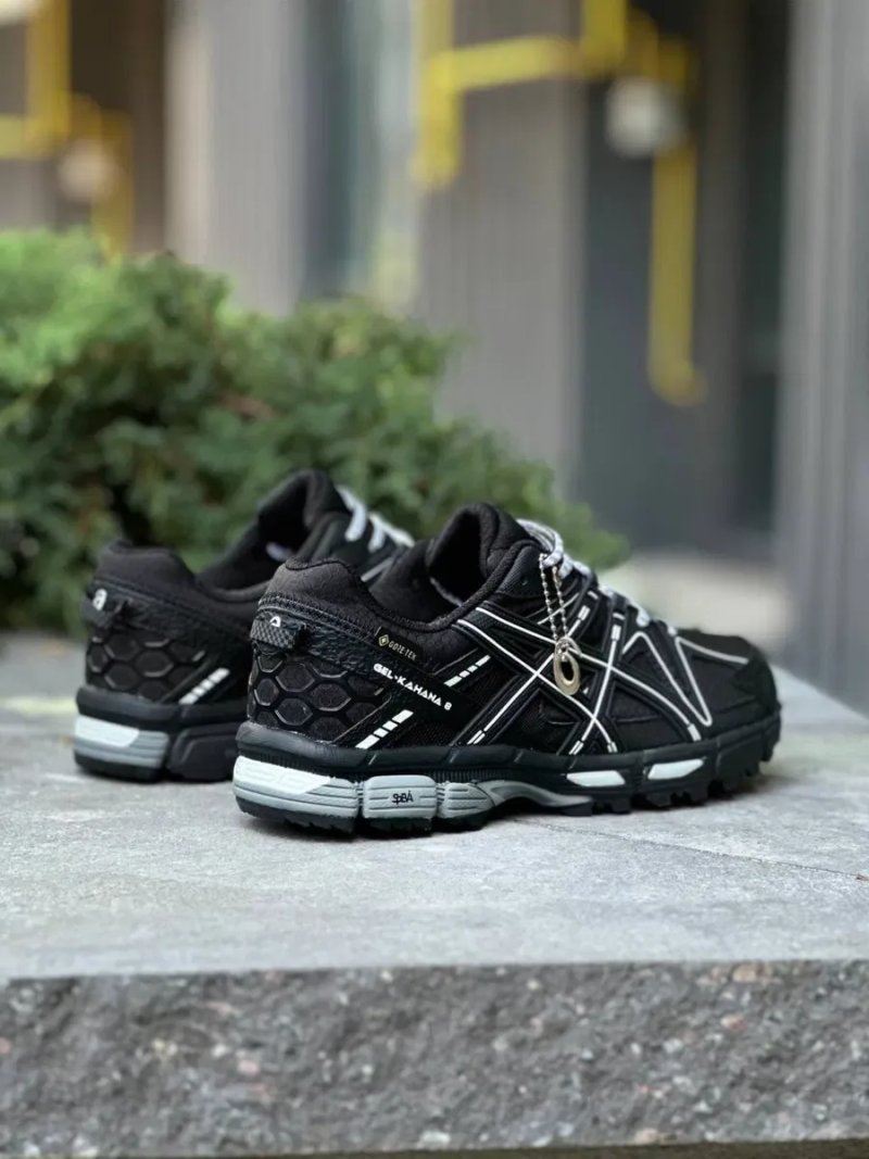 Asics Gel-Kahana 8 Black White Gore-Tex термо кросівки асікс водонепроникні з мембраною — фото 4