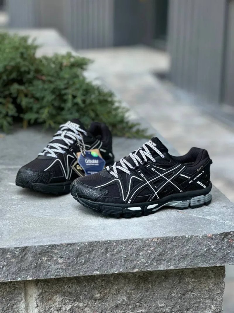 Asics Gel-Kahana 8 Black White Gore-Tex термо кросівки асікс водонепроникні з мембраною — фото 5