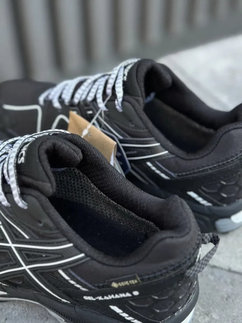 Asics Gel-Kahana 8 Black White Gore-Tex термо кросівки асікс водонепроникні з мембраною — фото 8
