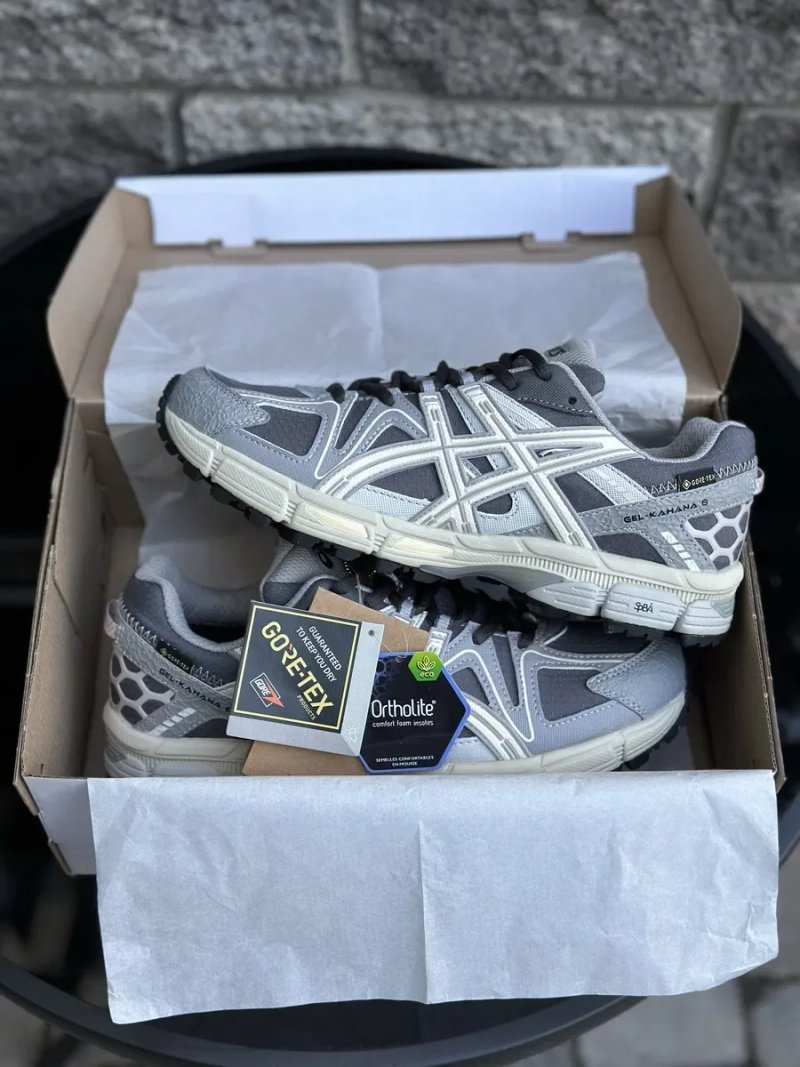Asics Gel-Kahana 8 Grey Gore-Tex термо кросівки водонепроникні з мембраною — фото 7