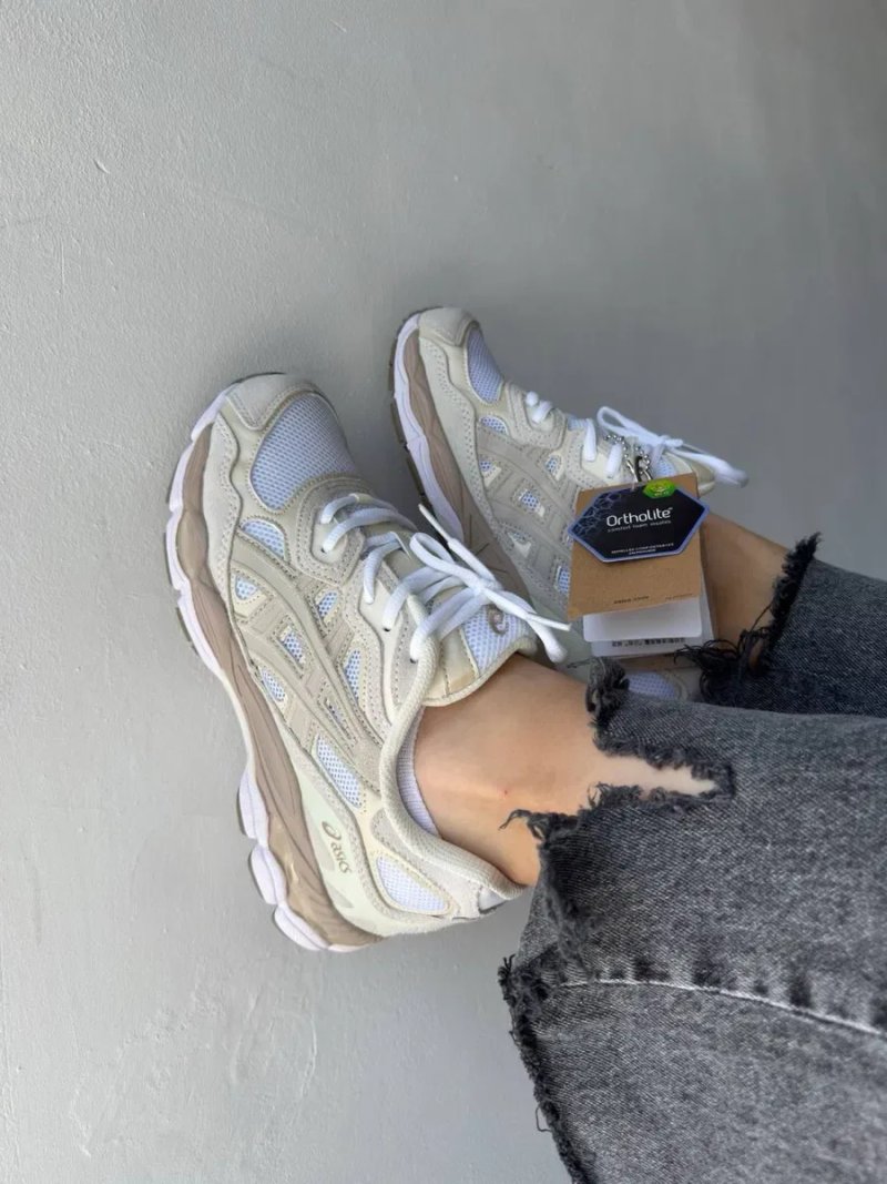 Asics Gel-Nyc Beige трендові жіночі кросівки асікс гель нюк — фото 3