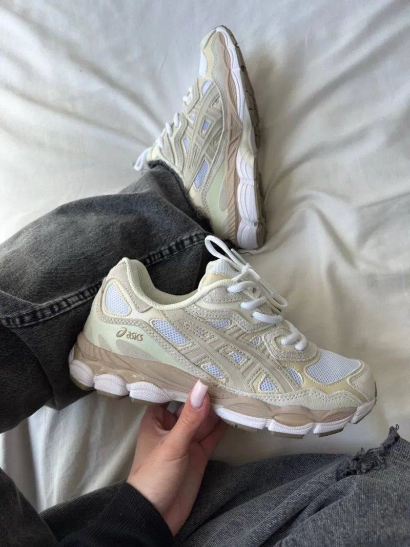 Asics Gel-Nyc Beige трендові жіночі кросівки асікс гель нюк — фото 4