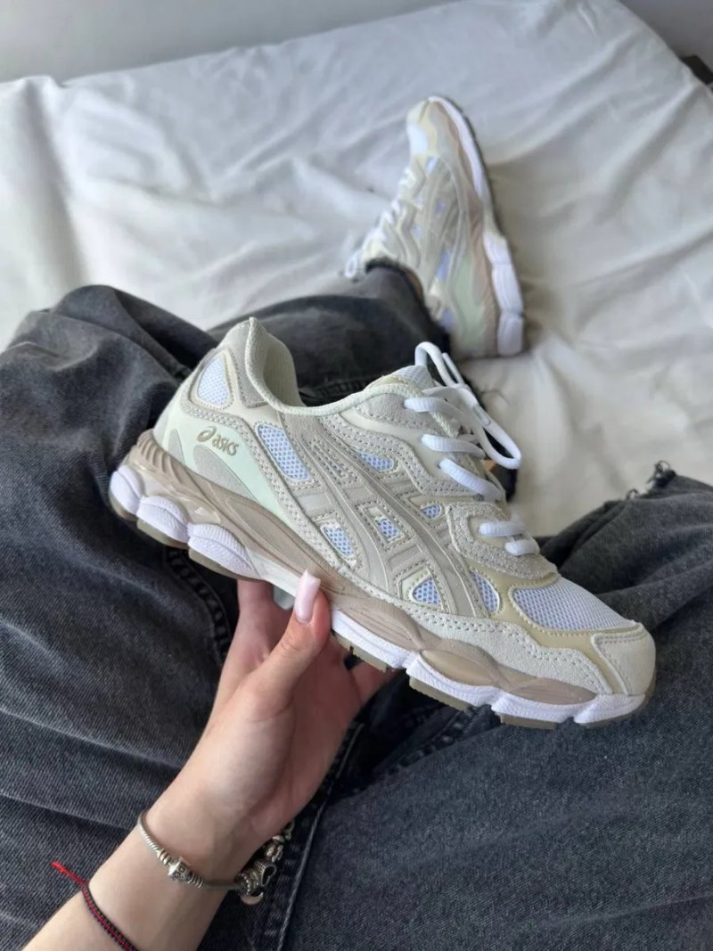 Asics Gel-Nyc Beige трендові жіночі кросівки асікс гель нюк — фото 6