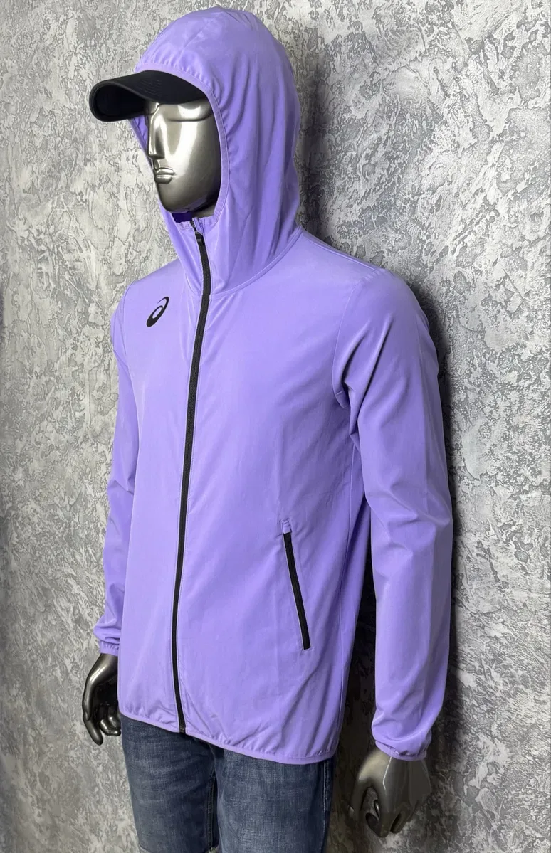 ASICS кофта ветровка S-M размер спортивная сиреневая — фото 8
