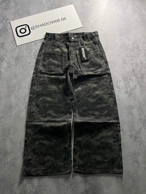 Baggy jeans Army | Камуфляжні широкі джинси sk8 y2k opium type rap rep