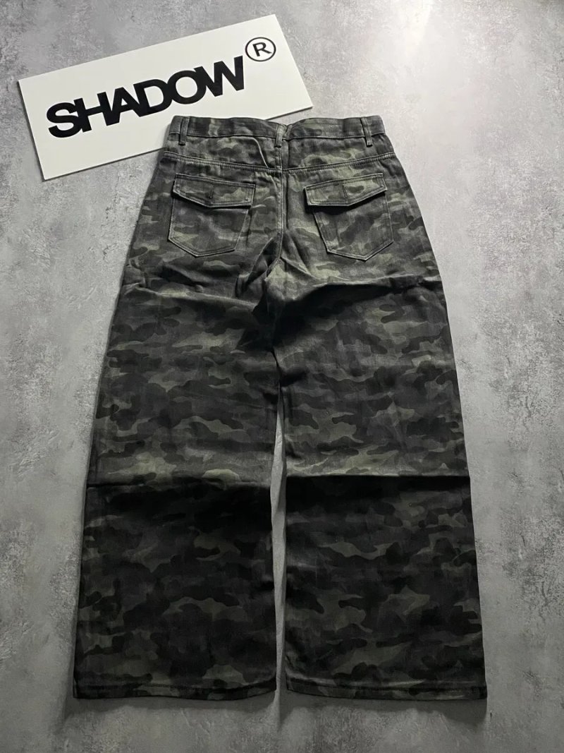 Baggy jeans Army | Камуфляжні широкі джинси sk8 y2k opium type rap rep — фото 3