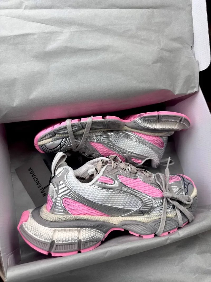 Balenciaga 3XL Silver Pink трендові кросівки баленсіага на платформі — фото 7