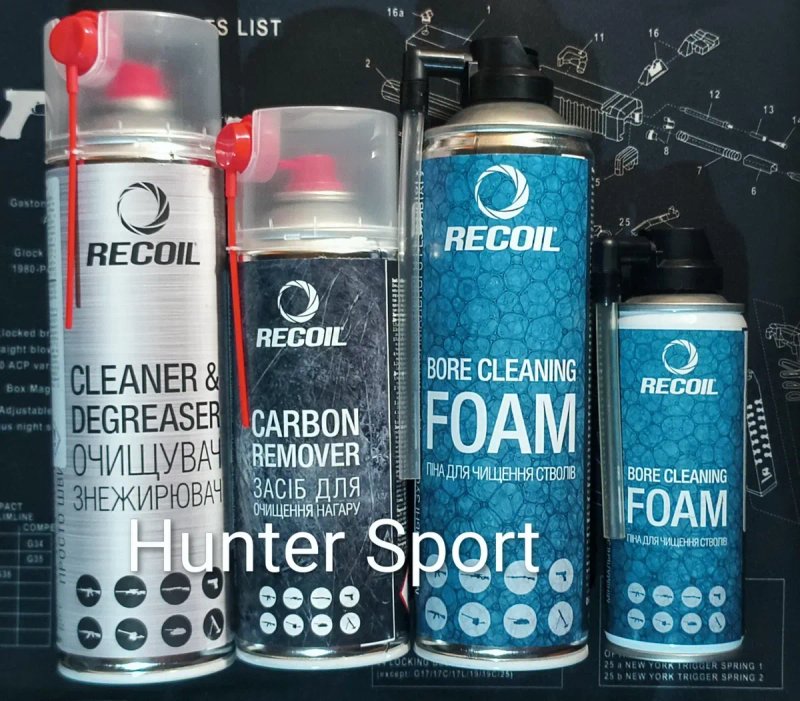 Ballistol, Recoil, Bore Tech, Pro-Shot, JB, Milfoam, GNP, Klever, Gunex масло для чищення нарізної зброї АК АР серії Sig Sauer Colt CZ Bren Glock ПМ — фото 2