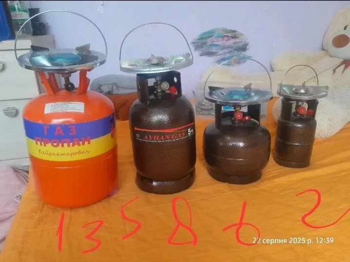Балон газовий на 2 /6 /8/ 13.5л з пальником. Газовая горелка. Плита — фото 8