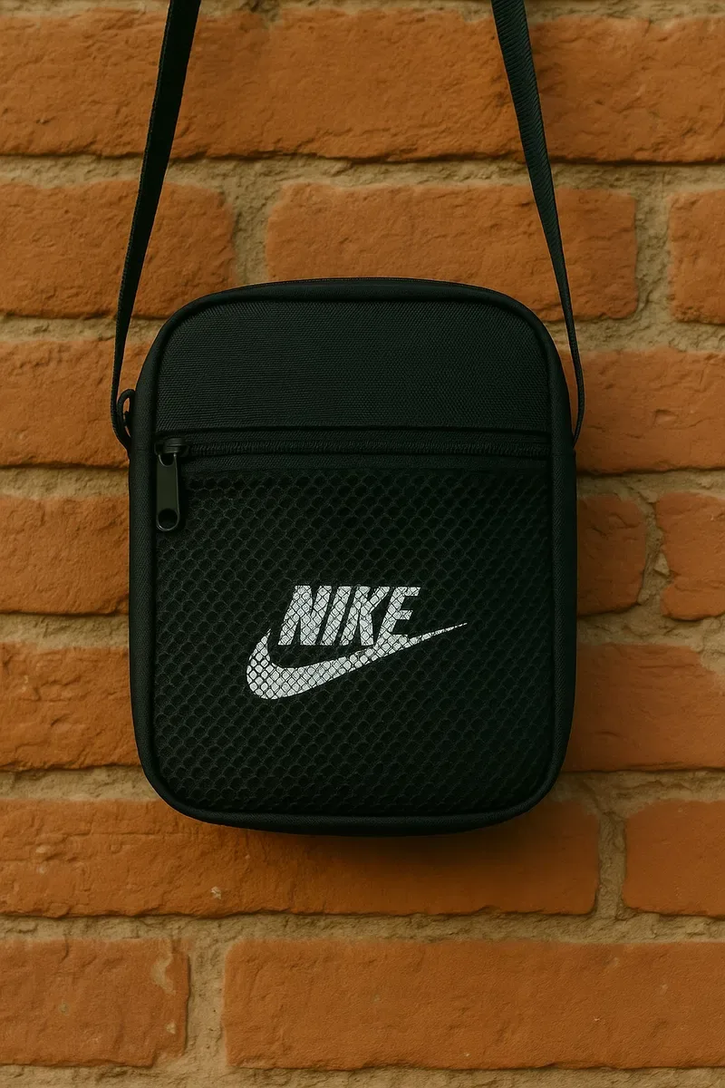 Барсетка чоловіча Nike 3 відділення Oxford 1000D чорна — фото 2