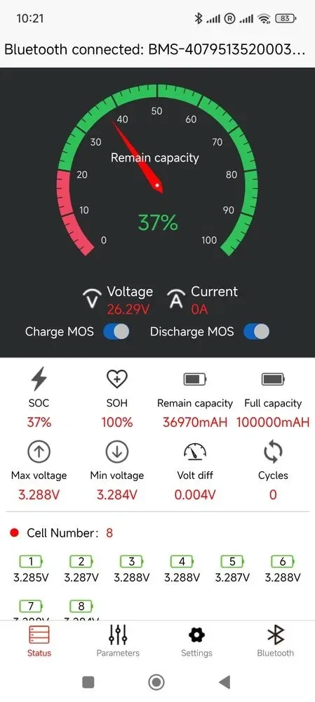 Батарея LiFePo4, Блю туз и Bms,   24v, 2,6 kw — фото 2
