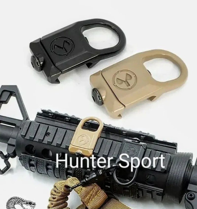 База Magpul RSA для антабок Paraclip, база Magpul Sling Mount Paraclip на М-лок, база на трубу-ресивер приклада для АК АР серії Colt Sig Sauer CZ Bren — фото 2