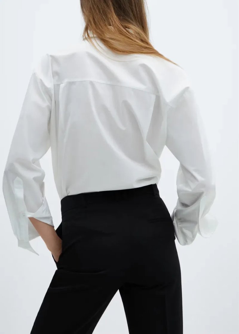 Базова біла сорочка Mango XS S — фото 5