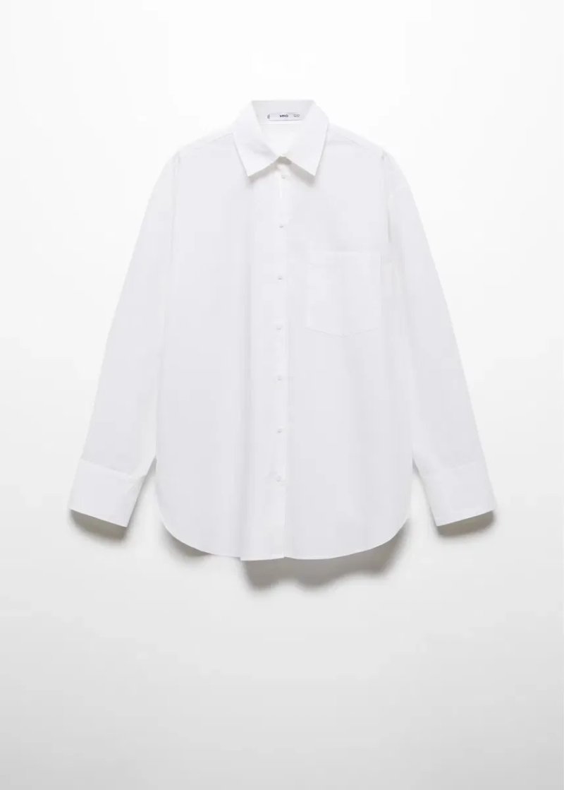 Базова біла сорочка Mango XS S — фото 6