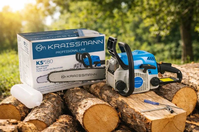 Бензопила KRAISSMANN KS'180 (шина 350 мм, 32 куб. см) — фото 7