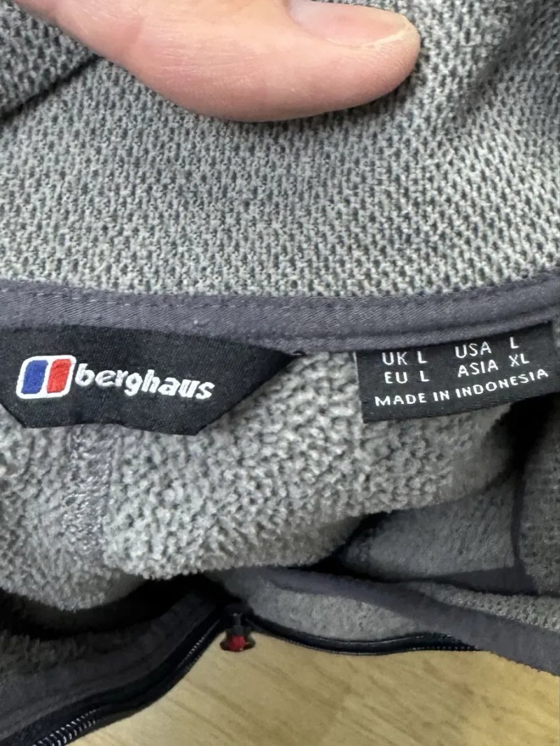 Berghaus кофта толстовка L размер на флисе трекинговая серая — фото 3