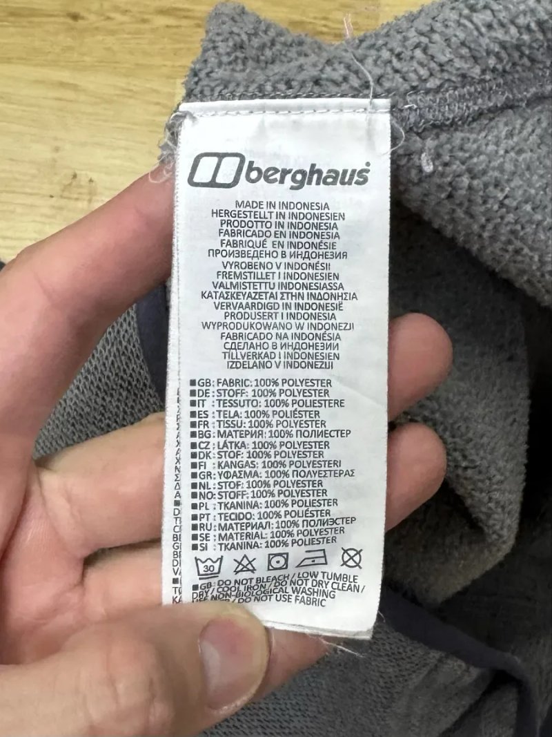 Berghaus кофта толстовка L размер на флисе трекинговая серая — фото 4