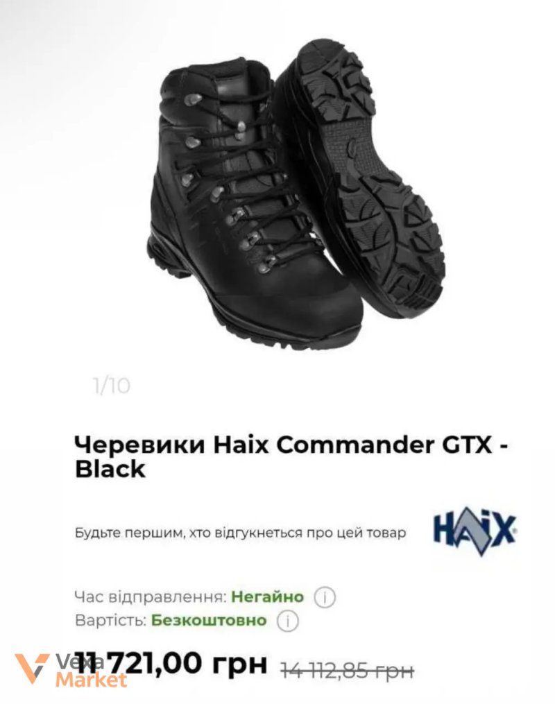 Берці армії Німеччини Haix Commander GTX – Black — фото 4