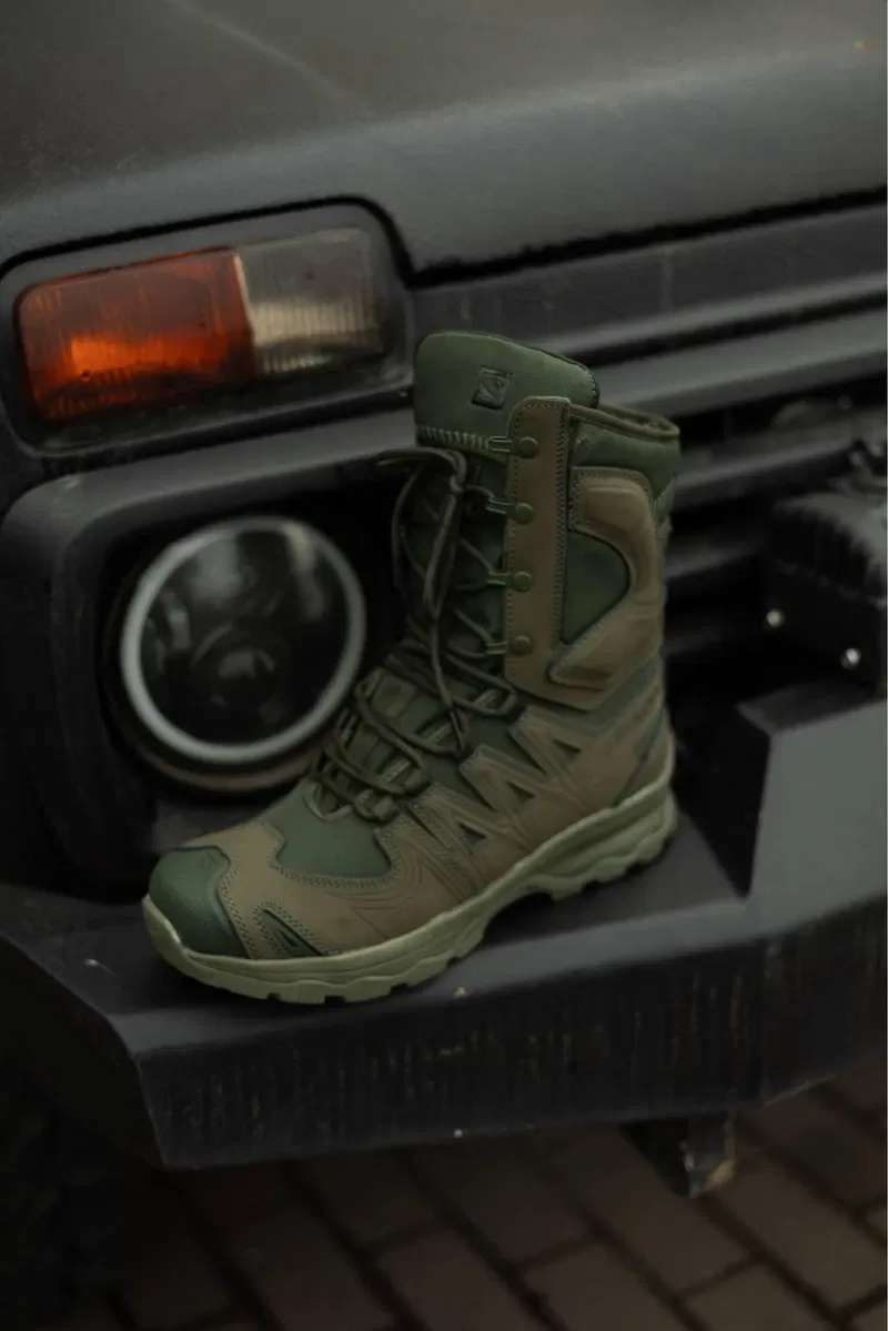 Берці Salomon Quest 4D Forces High GTX Олива | GORE-TEX | Тактичні — фото 4