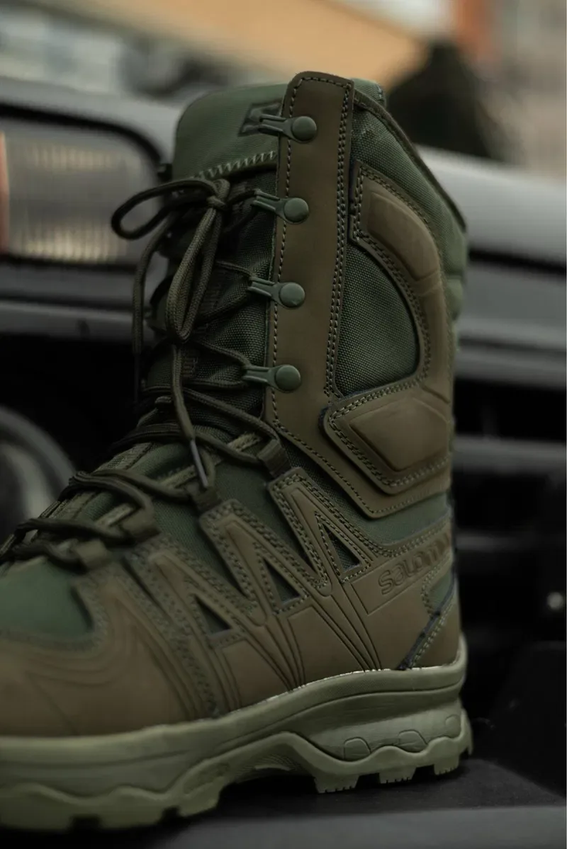 Берці Salomon Quest 4D Forces High GTX Олива | GORE-TEX | Тактичні — фото 5