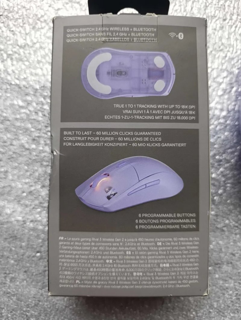 Беспроводная игровая мышь SteelSeries Rival 3 Gen 2 Wireless Lavender — фото 7