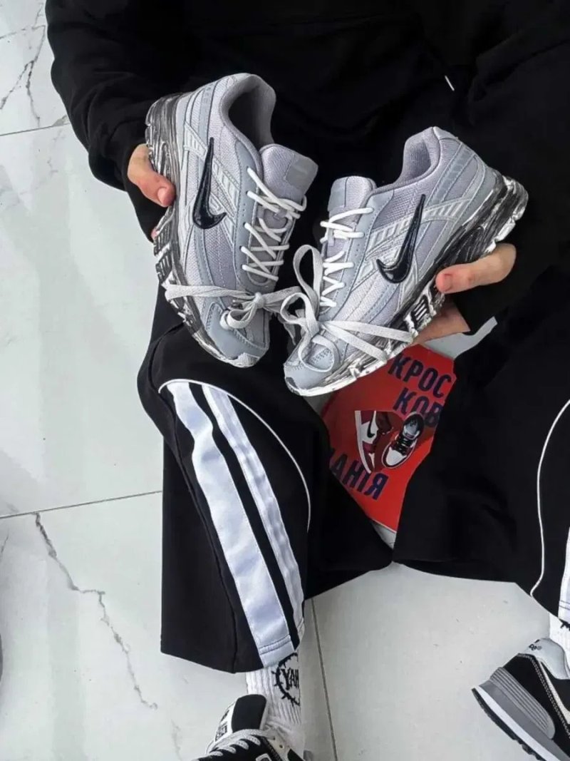 (БЕЗ ПЕРЕД ПЛАТ) Кросівки Nike Initiator Custom Grey/Purple найк инишиатор кастом грей серые инишиаторы — фото 3