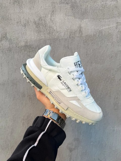 БЕЗ ПЕРЕДОПЛАТ ‼️ Кросівки Lacoste Elite Active White/Beige / топ якість