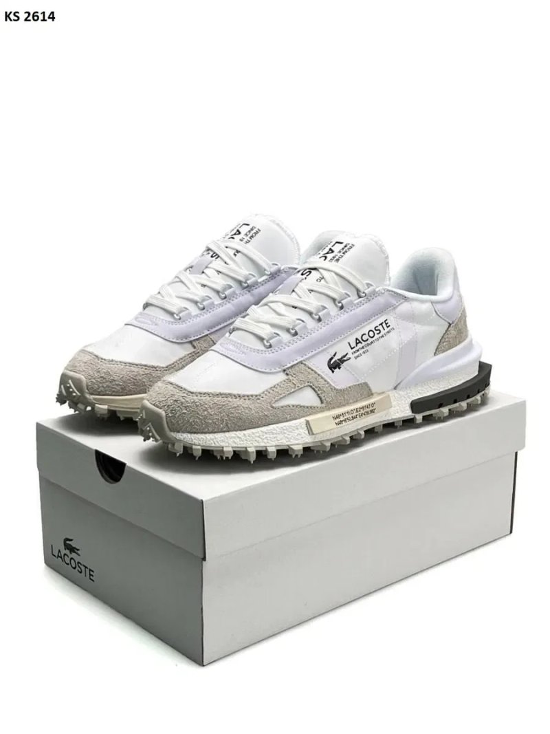 БЕЗ ПЕРЕДОПЛАТ ‼️ Кросівки Lacoste Elite Active White/Beige / топ якість — фото 2