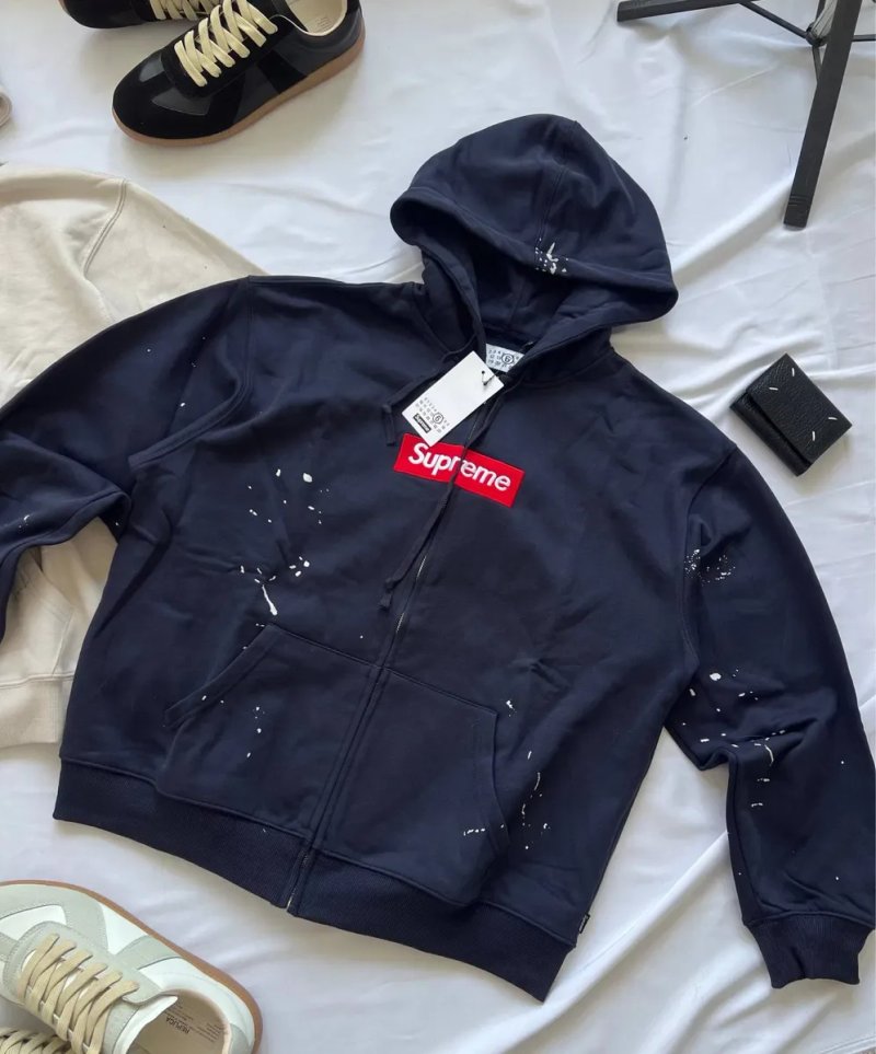 ‼️БЕЗ ПЕРЕДОПЛАТ‼️Зіп Худі Maison Margiela x Supreme / Зіпка / Худі / Худак / Супрім/ Марджела — фото 3
