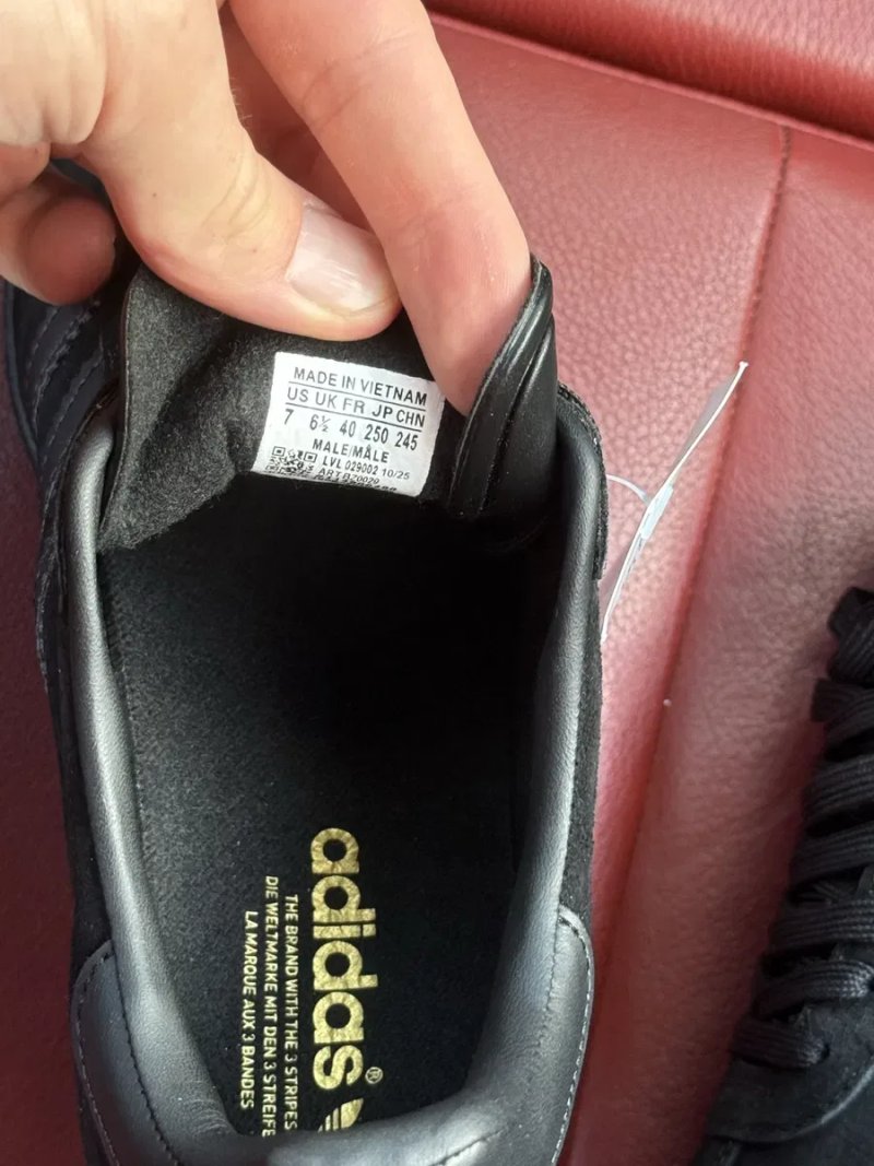 (БЕЗ ПЕРЕДОПЛАТИ) Adidas Gazelle All Black адідас газелі повністю чорні замшеві кросівки з чорною підошвою — фото 6