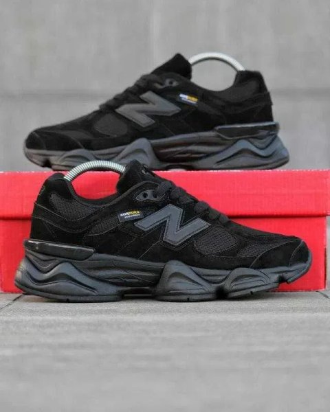 (БЕЗ ПЕРЕДОПЛАТИ) New Balance 9060 Cordura Gore-Tex Black нью беленс 9060 чорні водонепроникні замшеві кросівки з мембраною Gore-Tex
