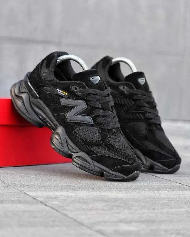 (БЕЗ ПЕРЕДОПЛАТИ) New Balance 9060 Cordura Gore-Tex Black нью беленс 9060 чорні водонепроникні замшеві кросівки з мембраною Gore-Tex — фото 4