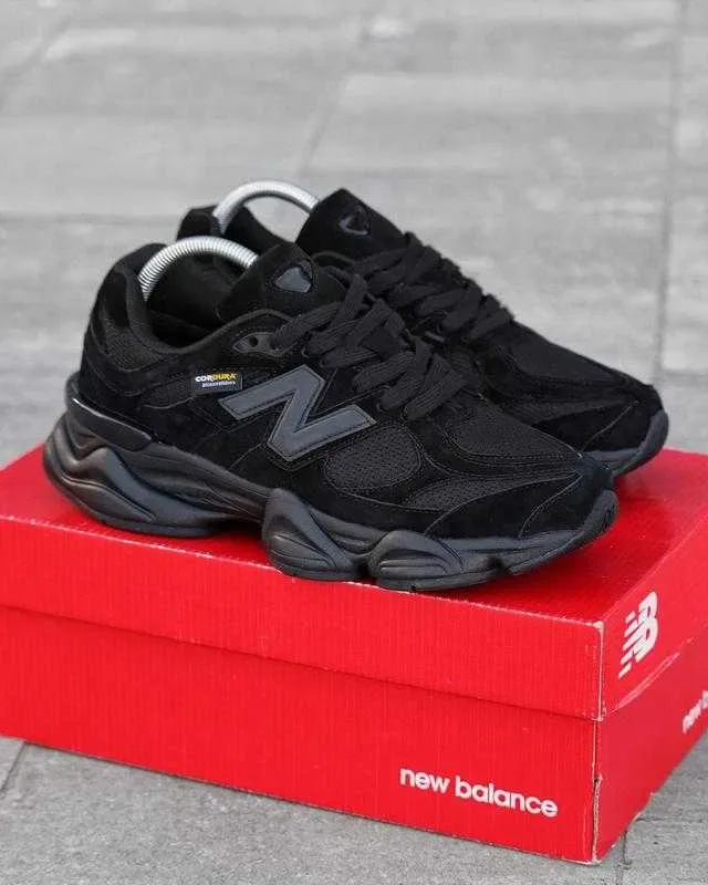 (БЕЗ ПЕРЕДОПЛАТИ) New Balance 9060 Cordura Gore-Tex Black нью беленс 9060 чорні водонепроникні замшеві кросівки з мембраною Gore-Tex — фото 6