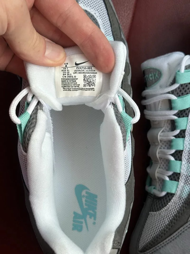 (БЕЗ ПЕРЕДОПЛАТИ) Nike Air Max 95 Hyper Turquoise найк ейр макс 95 бірюзово-сірі кросівки з повітряними подушками Air — фото 6