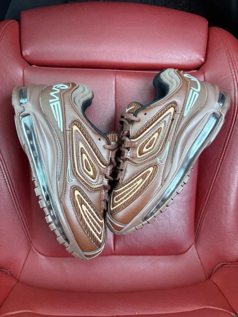 (БЕЗ ПЕРЕДОПЛАТИ) Nike Air Max 98 x Supreme Brown найк ейр макс 98 супрім коричневі шкіряні кросівки з рефлективними деталями та амортизацією Air