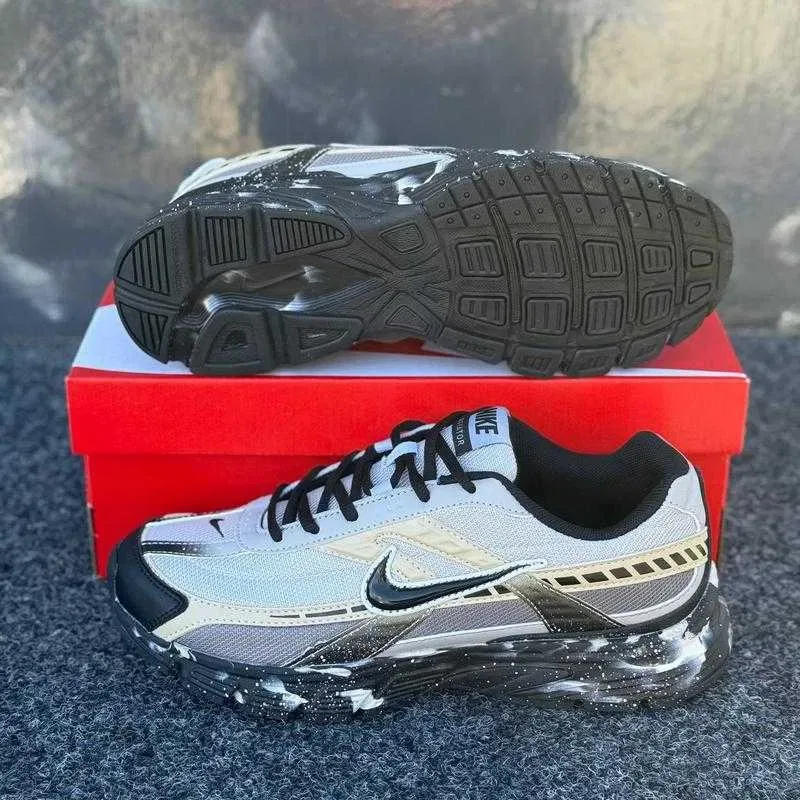 (БЕЗ ПЕРЕДОПЛАТИ) Nike Initiator Custom Grey Black Beige найк інітіейтор кастом сірі бежеві чорні кросівки сітка — фото 2