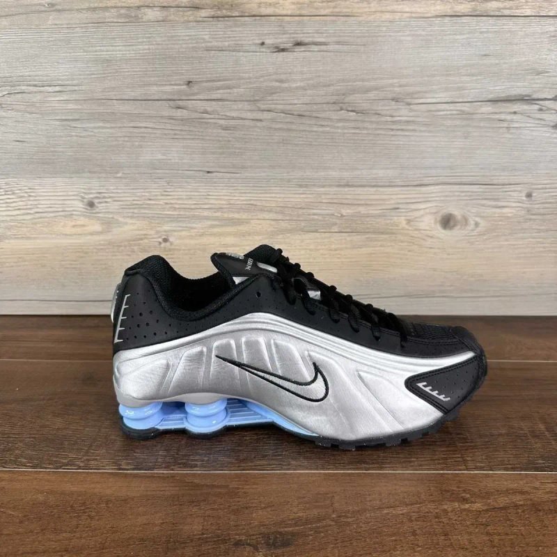 (БЕЗ ПЕРЕДОПЛАТИ) Nike Shox R4 Metallic Silver Black найк шокс р4 сріблясті чорні — фото 3