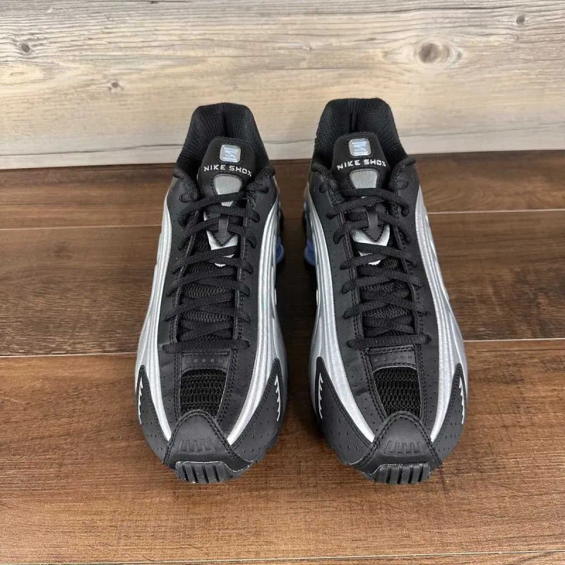 (БЕЗ ПЕРЕДОПЛАТИ) Nike Shox R4 Metallic Silver Black найк шокс р4 сріблясті чорні — фото 4
