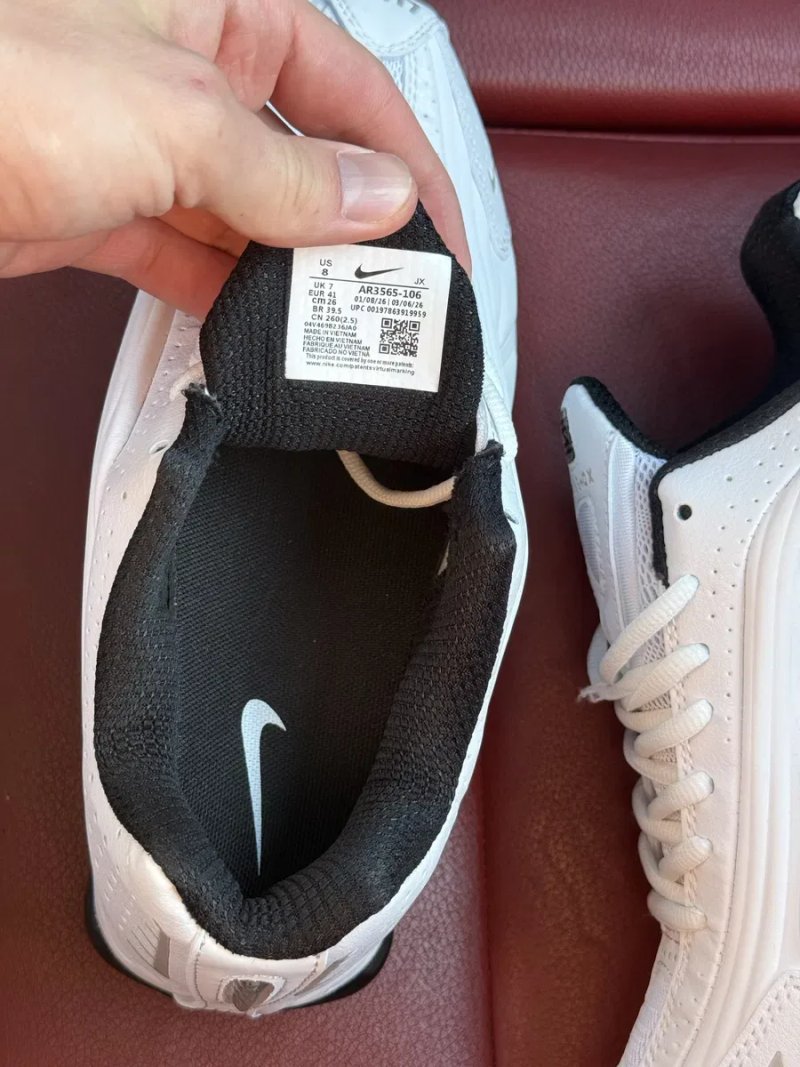 (БЕЗ ПЕРЕДОПЛАТИ) Nike Shox R4 White Black найк шокс р4 біло-чорні кросівки з пружинною амортизацією — фото 6