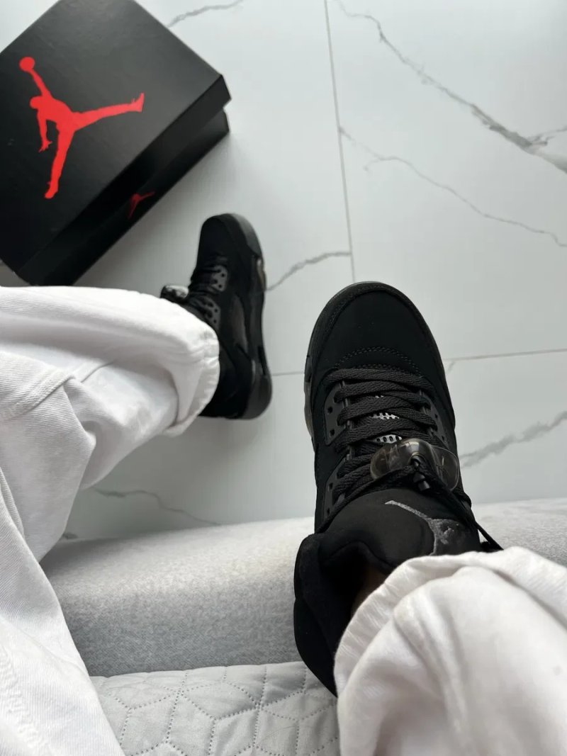 !БЕЗ Передплат! Jordan 5 Black Dark Brown Gum | кросівки джордан 5 чорні — фото 3