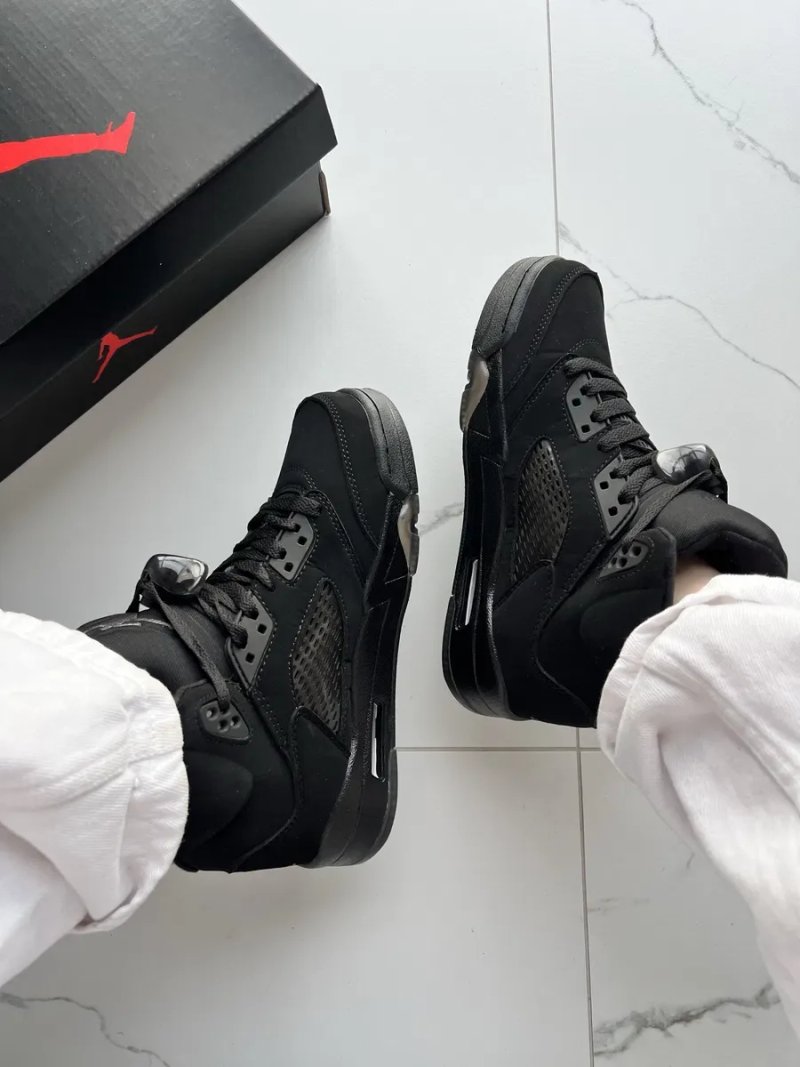 !БЕЗ Передплат! Jordan 5 Black Dark Brown Gum | кросівки джордан 5 чорні — фото 4