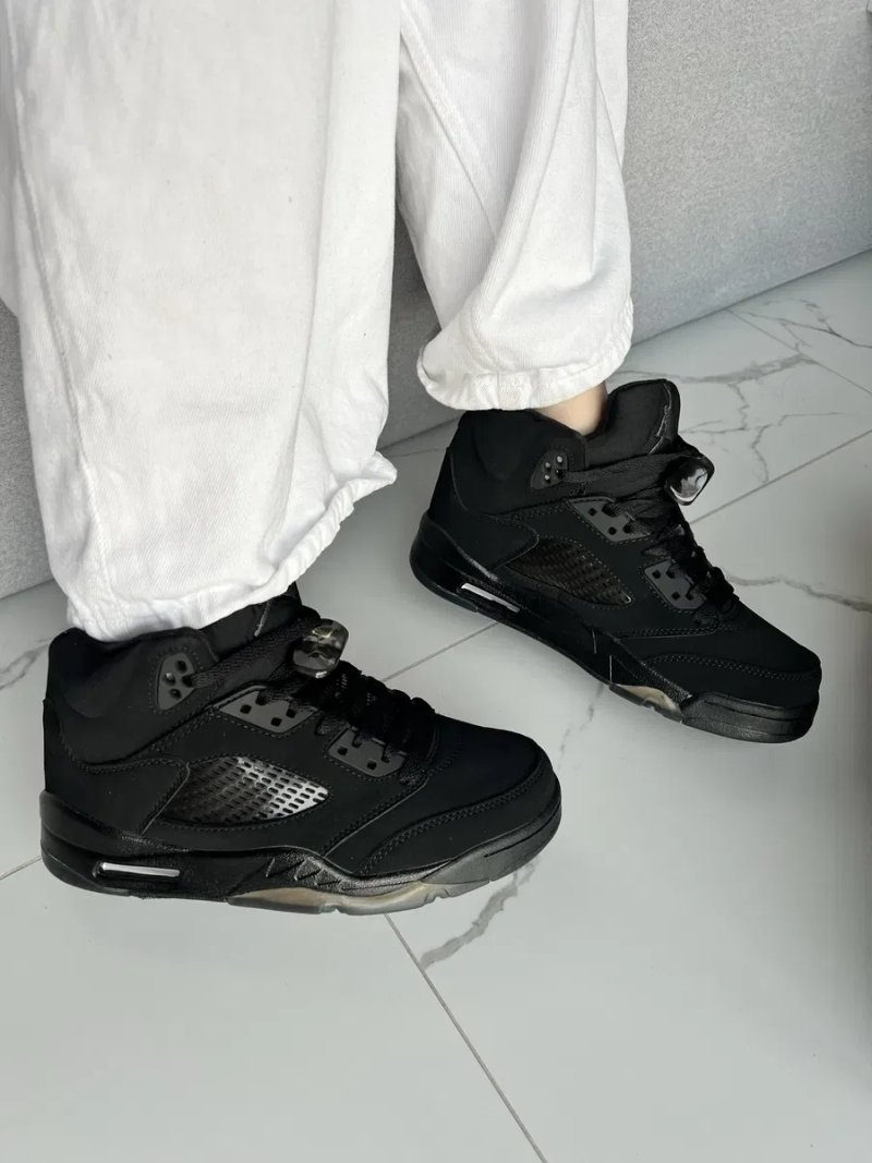 !БЕЗ Передплат! Jordan 5 Black Dark Brown Gum | кросівки джордан 5 чорні — фото 5