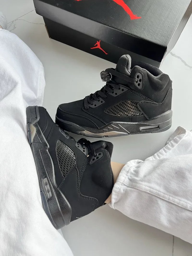 !БЕЗ Передплат! Jordan 5 Black Dark Brown Gum | кросівки джордан 5 чорні — фото 6