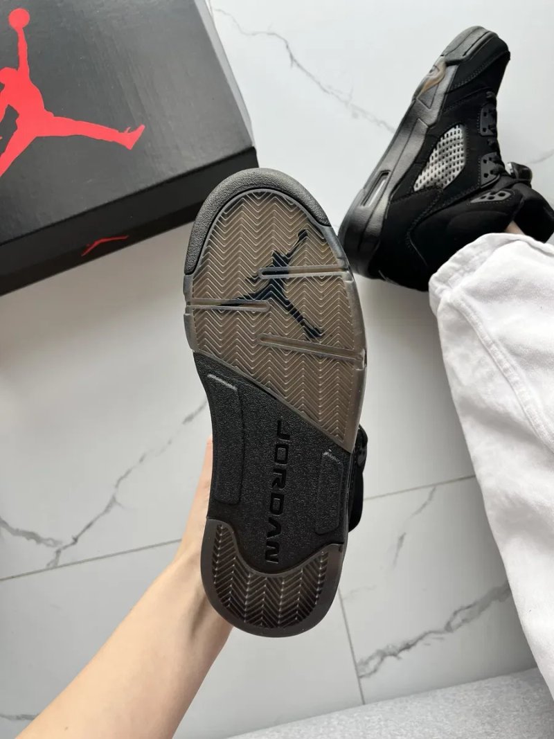 !БЕЗ Передплат! Jordan 5 Black Dark Brown Gum | кросівки джордан 5 чорні — фото 7