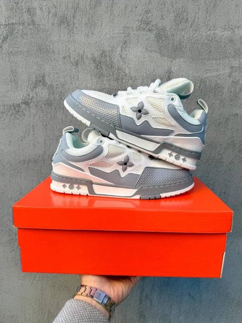 БЕЗ Передплат ‼️Louis Vuitton Skate Sneaker White/Grey / Скейт Вайт