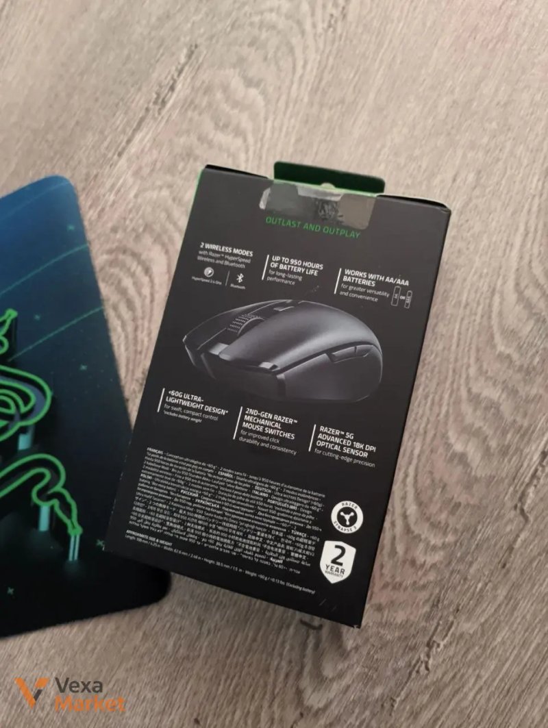 Бездротова ігрова миша Razer Orochi V2 Wireless та килимок Razer Goliathus — фото 3