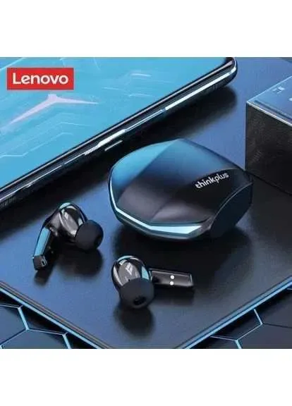 Бездротові навушники Lenovo GM2 Pro (Bluetooth 5.3, низька затримка) (чорні та білі) — фото 3